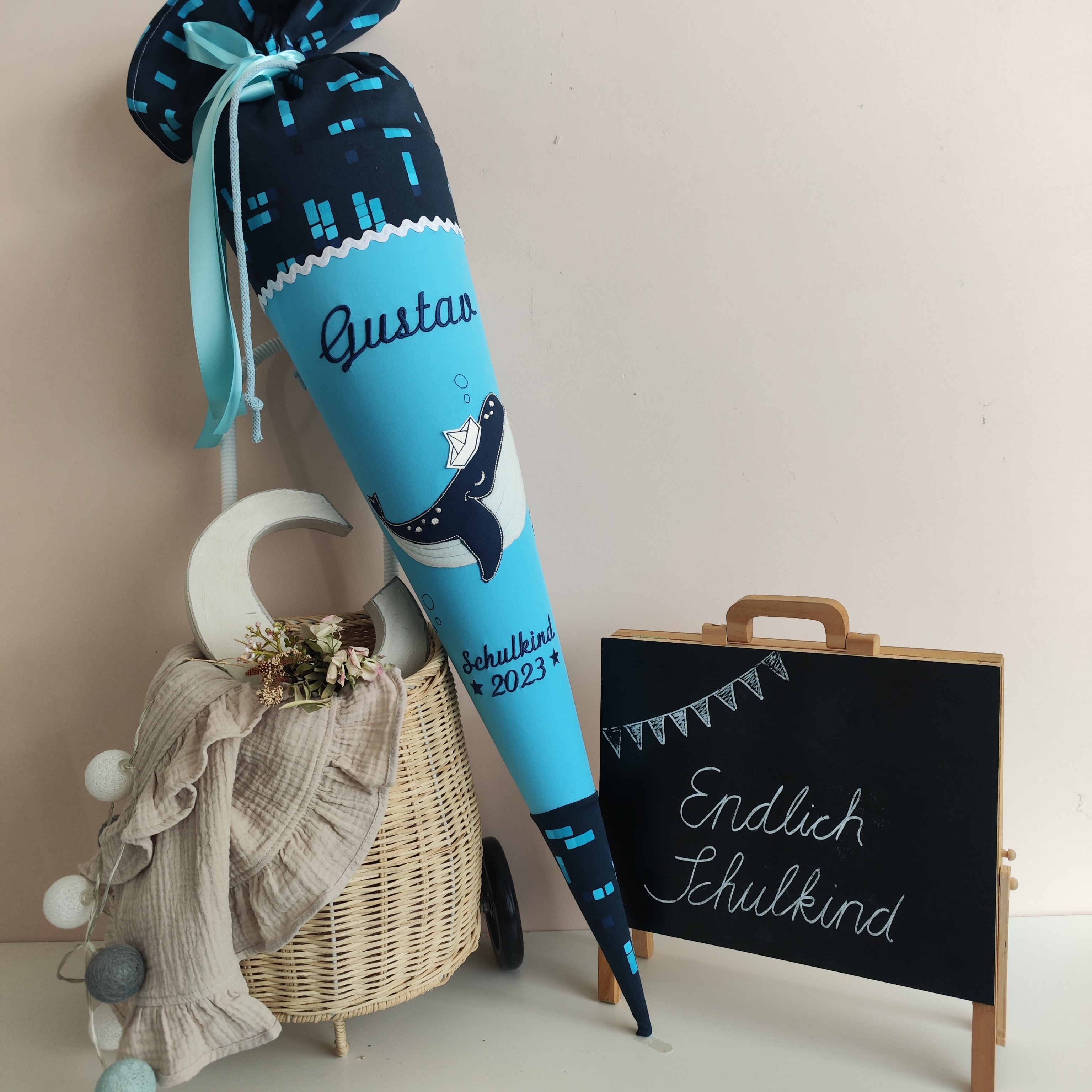 Schultüte Tiefseetauchbär Wal | atelier-kleeblatt.de | Jetzt Kaufen