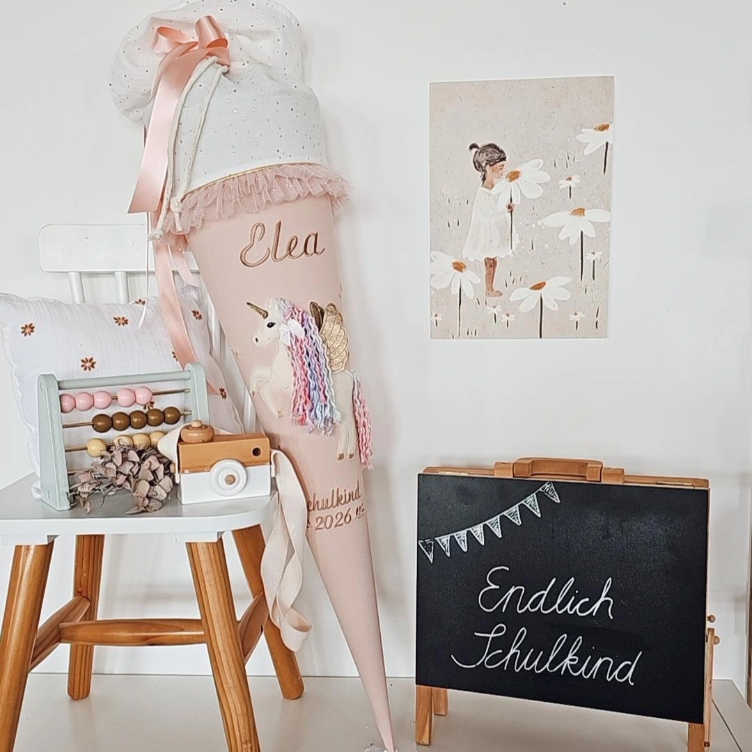 Schultüte Pegasus  Tüllrüsche  | atelier-kleeblatt.de | Jetzt Kaufen