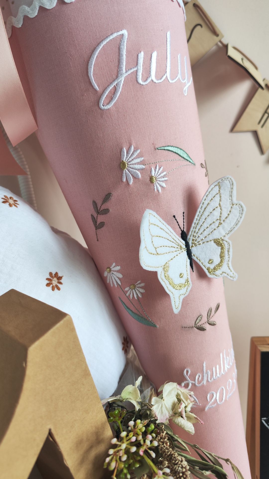 Schultüte step by step butterfly luna